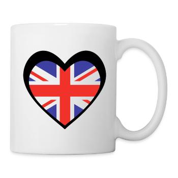 United Kingdom Black Heart – Love for the UK - Mug - white - Right