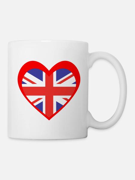 United Kingdom Heart – Love for the UK - Mug blanc - blanc
