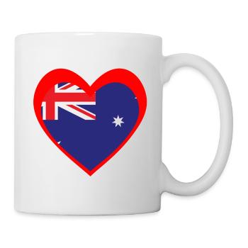 Red Aussie Heart – True Southern Spirit - Mug blanc - blanc - Droite