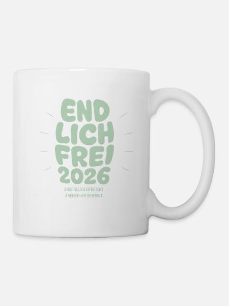 Endlich Frei - Abschluss 2026 - Tasse - Weiß