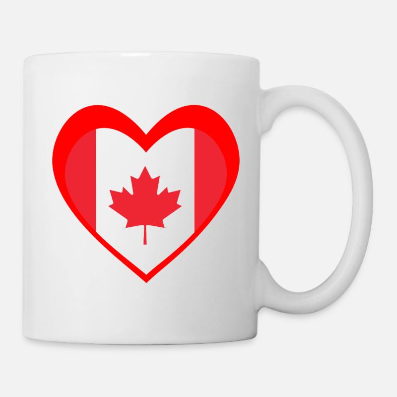Red Maple Heart – True Canadian Pride - Mug - white