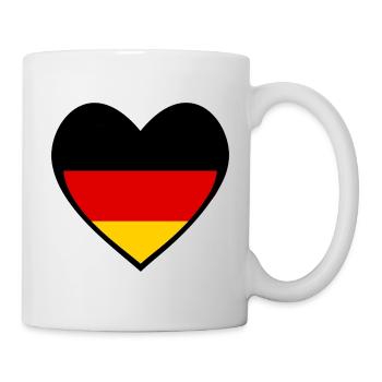 Schwarze Deutschland Herzflagge – Moderner Stil - Mug blanc - blanc - Droite