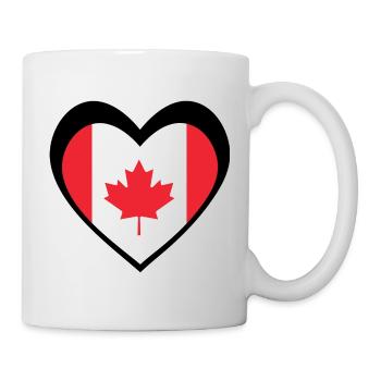 Black Maple Heart – Bold Modern Canada - Mug blanc - blanc - Droite