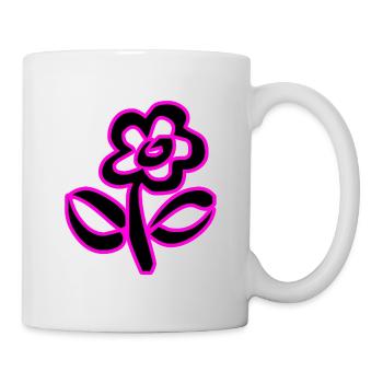 Fleur - Mug blanc - blanc - Droite