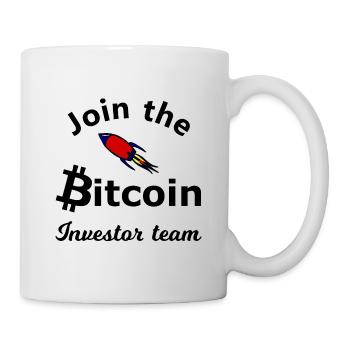 Bitcoin rocket to the moon - Mug - white - Right