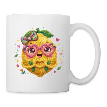 Zitrone Herzhände - Tasse - Weiß - Rechts