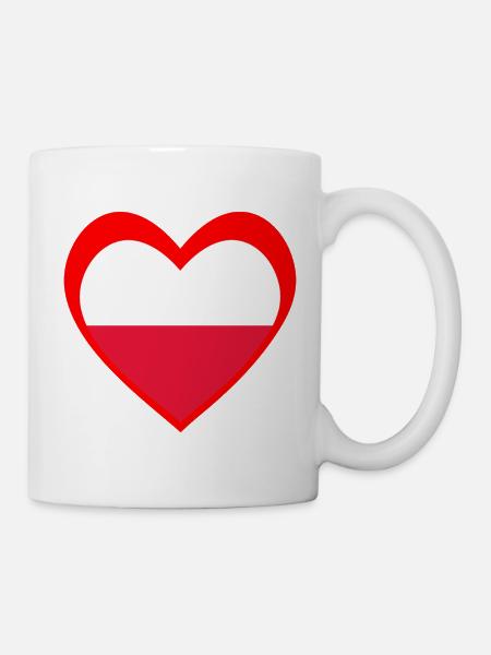 Polska Serce – Miłość do Polski - Tasse - Weiß