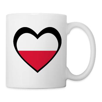 Polska Serce Czarne – Miłość do Polski - Tasse - Weiß - Rechts