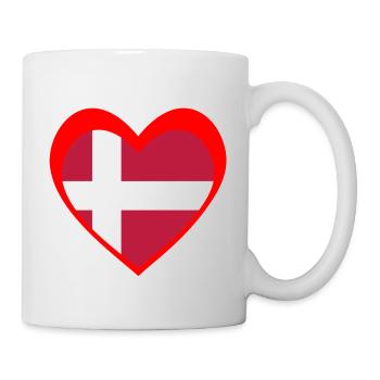 Danmark Hjerte – Kærlighed til Danmark - Mug blanc - blanc - Droite