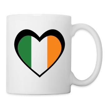 Ireland Black Heart – Love for Ireland - Mug blanc - blanc - Droite