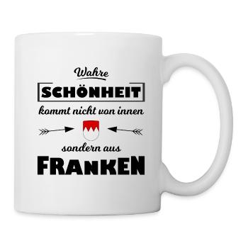 Wappencrest roter Zackenrand Franken - Tasse - Weiß - Rechts