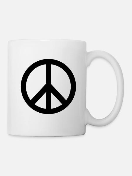 Friedenszeichen - Tasse - Weiß