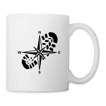 Hiker Compass Hiking Gift - Mug - white - Right