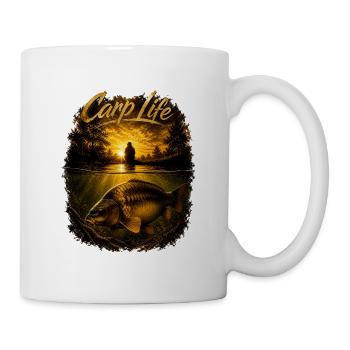 Carp Life Sunset – Karpfenfischerei-Lebensstil-Design - Tasse - Weiß - Rechts