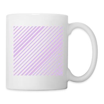 Graphic lines with diagonal stripes L lilac - Mug - white - Right