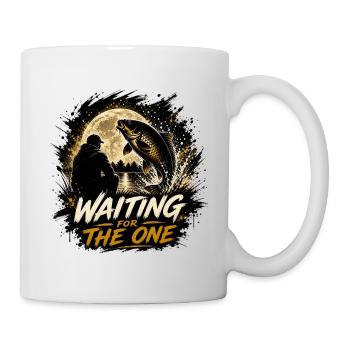 Wartet auf das Design des Einen Karpfenfischmonds - Tasse - Weiß - Rechts