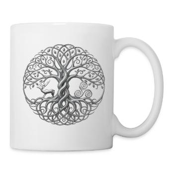 Weltenbaum Yggdrasil - Tasse - Weiß - Rechts