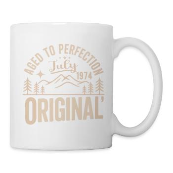 Juli 1974 – Legende der Gipfel und Berge - Tasse - Weiß - Rechts