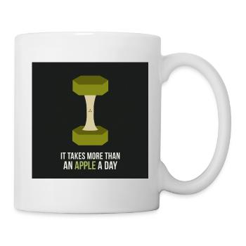 Affiche Apple Motivation Fitness - Mug blanc - blanc - Droite