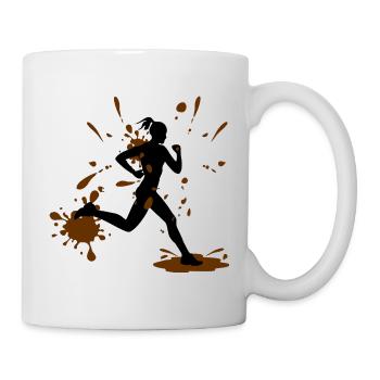Femme Course de Boue – Défi Modder Runner - Mug blanc - blanc - Droite