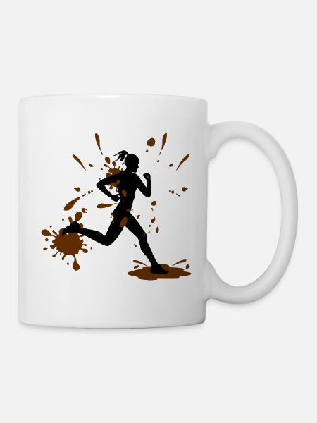 Mud Run Woman – Modder Runner Challenge - Tasse - Weiß