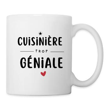 Cuisinière trop géniale Chef Cadeau - Mug blanc - blanc - Droite