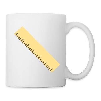 Art au trait de la règle diagonale - Mug blanc - blanc - Droite