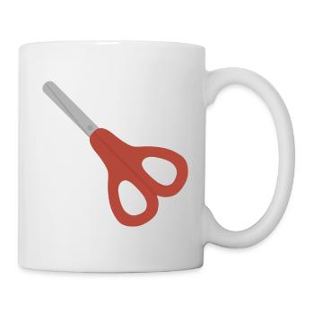 Red Scissors Icon - Mug - white - Right
