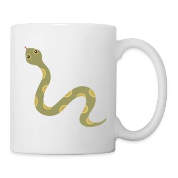 Illustration de serpent à motif olive - Mug blanc - blanc - Droite