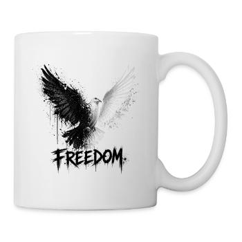 Dualité de la liberté - Mug blanc - blanc - Droite