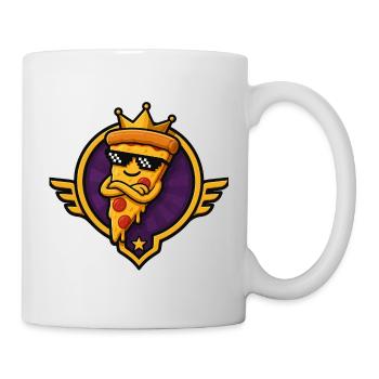 Königliche Pizza mit Sonnenbrille - Tasse - Weiß - Rechts