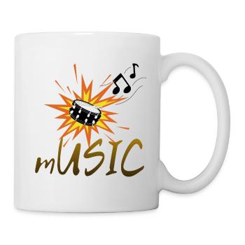 La musique, c’est la vie - Mug blanc - blanc - Droite