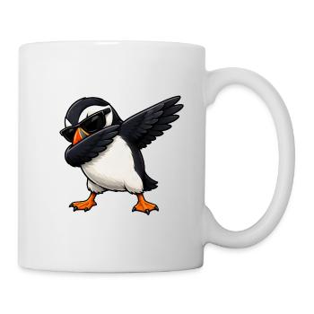 Tamponnement des macareux - Mug blanc - blanc - Droite