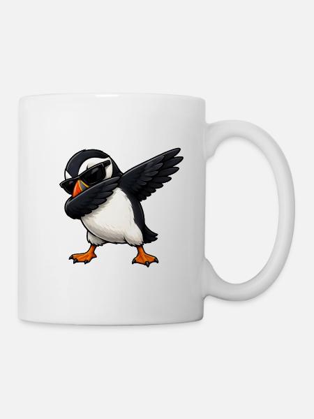 Dabbing puffins - Mug - white