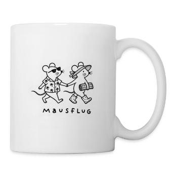 Mausflug - Tasse - Weiß - Rechts