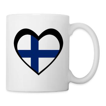 Suomi Musta Sydän – Rakkaus Suomeen - Mug blanc - blanc - Droite