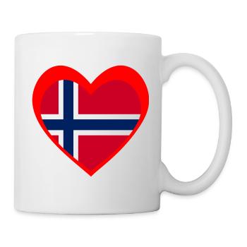 Norge Hjerte – Kjærlighet til Norge - Mug blanc - blanc - Droite