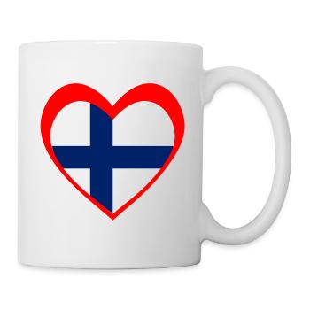 Suomi Sydän – Rakkaus Suomeen - Mug blanc - blanc - Droite