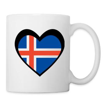 Ísland Svart Hjarta – Ást til Íslands - Mug blanc - blanc - Droite