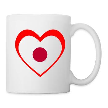 日本 ハート – 日本への愛 - Mug blanc - blanc - Droite