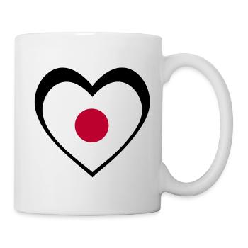 日本 ブラックハート – 日本への愛 - Mug blanc - blanc - Droite