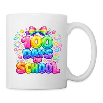 100 Jours d'École Arc-en-Ciel Magique - Mug blanc - blanc - Droite