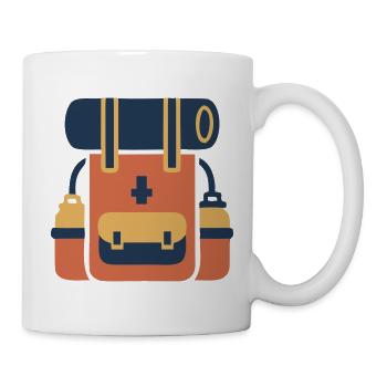 Hiking Backpack Trekking Gear - Mug - white - Right