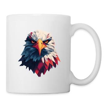 Majestätischer Adler, durchdringender Blick - Tasse - Weiß - Rechts
