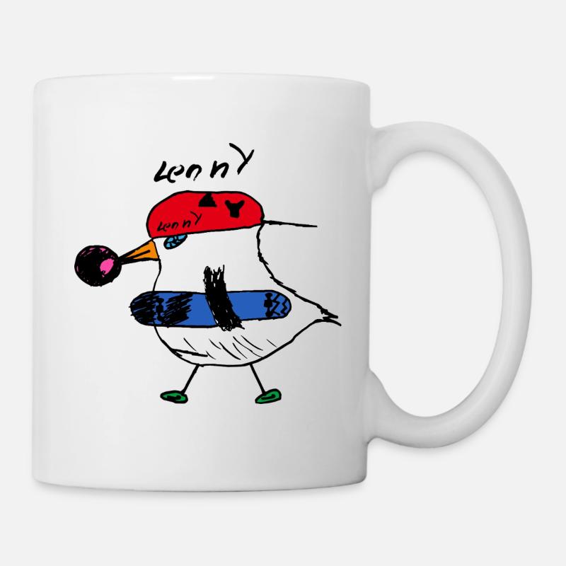 Le poulet patineur de Lenny - Mug blanc - blanc