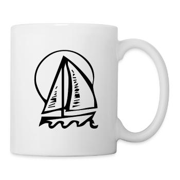Voile - Mug blanc - blanc - Droite