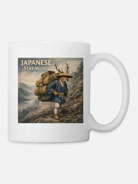 Japanese Shika Bokka Design - Mug - white