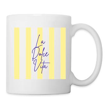 Minimalist LA DOLCE VITA Graphic Tee Design - Mug blanc - blanc - Droite