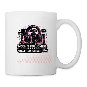 Streamer Geschenk lustiges Gaming Motiv Content Cr - Tasse - Weiß - Rechts