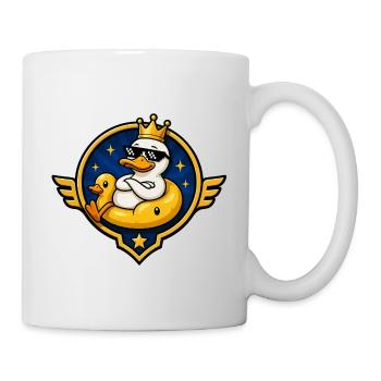 Roi Canard avec des lunettes de soleil - Mug blanc - blanc - Droite